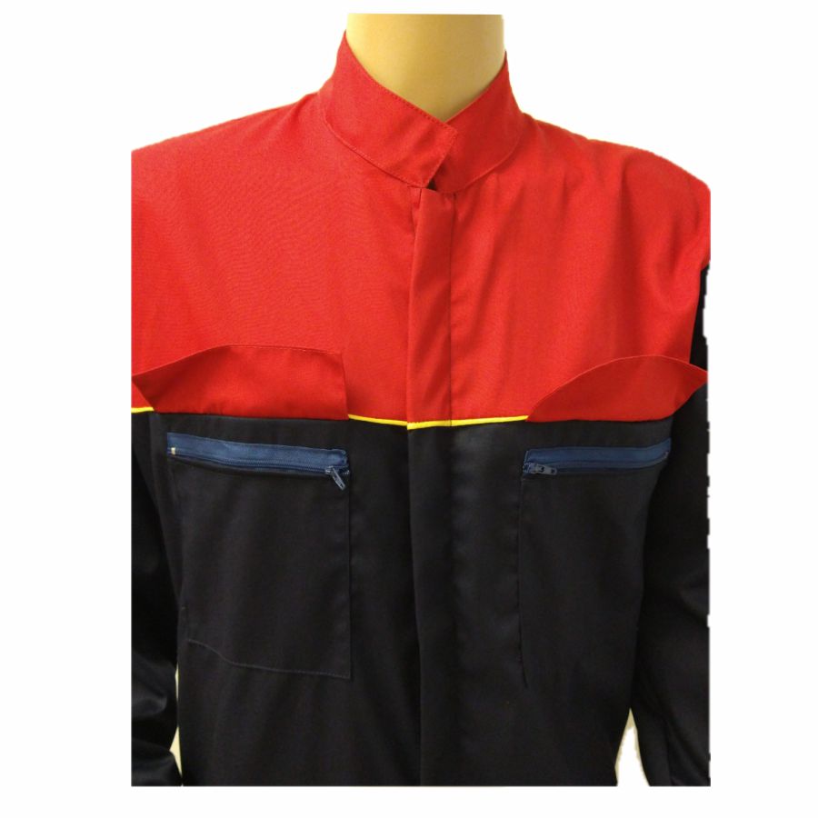 Tuta Da Lavoro Ford ST Meccanico &ndash; Cotone Nero Con Emblemi Ricamati Taglie S-3XL