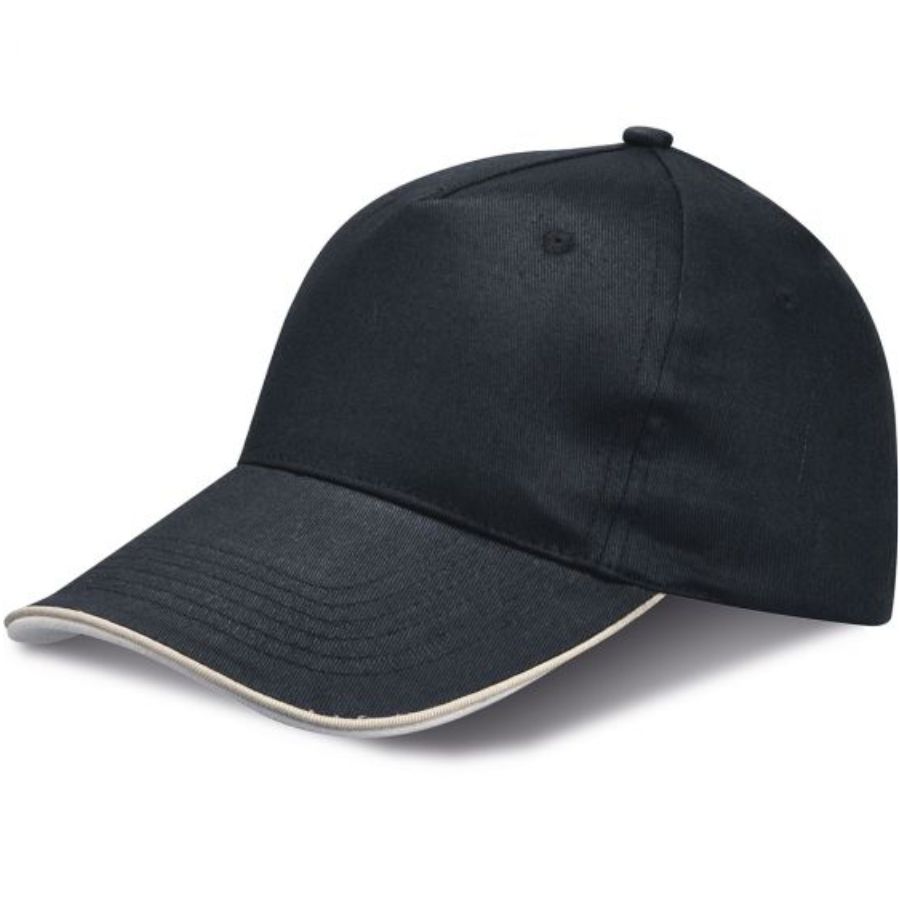Cappellino Uomo Volvo Logo Ricamato - 5 Pannelli In Cotone 340g/m² - Nero Con Cinghia Regolabile - Taglia Unica - 3