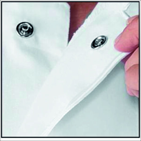 CAMICE CLASSIC POL/COT BIANCO 2 BOTTONI A PRESSIONE