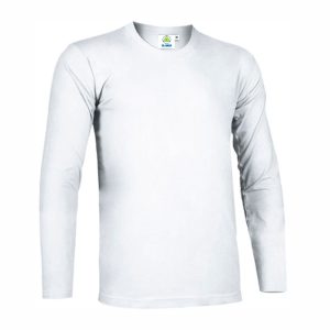 T-SHIRT M/LUNGA COTONE BIANCO GR. 160