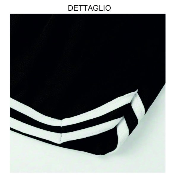 PANTALONCINO BASKET RETE NERO/BIANCO 3 PANTALONCINO DETTAGLIO